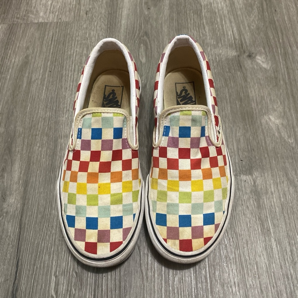 Rainbow Checkered Vans